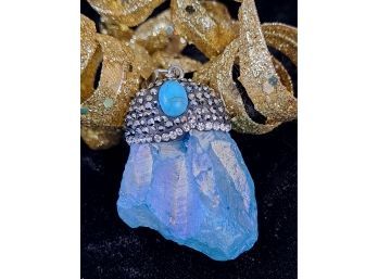 Large Hand Crafted Crystal Pendant