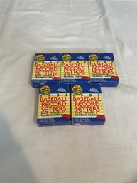 (5) 1987 Fleer Limited Edition Baseball Record Setters Complete 44 Card Set