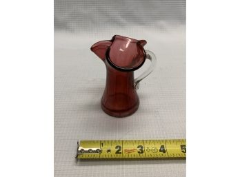 Cranberry Glass Miniature Pitcher