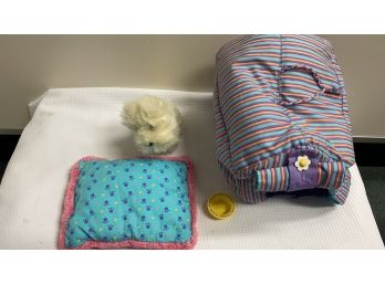 American Girl Coconut Dog And Accessories Lot