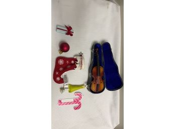 American Girl Violin And Misc Christmas Items