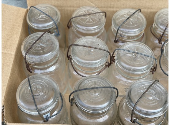 Lot Of Vintage Canning Jars Bail Handle (2)