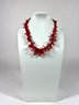Large Vintage Grouping Of Coral Colored Beaded Necklaces, Bracelets & Earrings