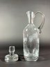 Romanian Etched Glass Decanter