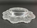 Lalique Signed French Crystal 'Honfluer' Dish