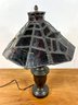 19th C. Leaded Stained Glass Table Lamp