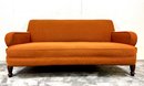 A Lovely 19th C. Orange Upholstered Settee