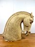 Monumental Pottery Tang Horse Head Sculpture