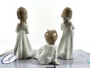 (3) Lladro Figurines In Original Box 'Christmas Morning'