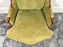 French Upholstered Armchair & Ottoman