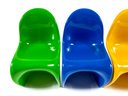 (4) Verner Panton Chairs - Vitra Museum Designs - Minature Collection