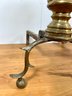 A Pair Of Federal 19th C. Brass Andirons