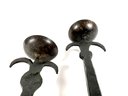 Pair Of Wrought Iron Candleholders