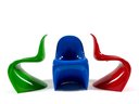 (3) Miniature Verner Panton 1959 Chairs By Vitra