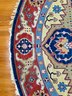 Circular Hand-knotted Wool Area Rug
