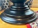 Pottery Barn Black Pedestal Table (A)