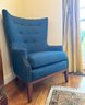 Modern Blue Upholstered Armchair