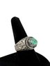 (2) Men's Sterling Silver (.925) & Turquoise Navajo Rings