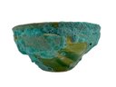 Green & Blue Mid-century Lava Glazed Bowl