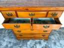 Beautiful New England 18th C. Chest Of Drawers On Stand