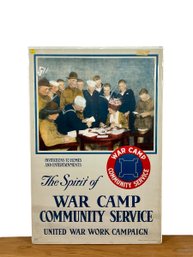 Original WW1 Poster 'War Camp Community Service'