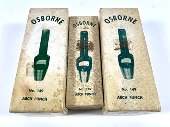 (3) Osborne Arch Punches - Original Boxes