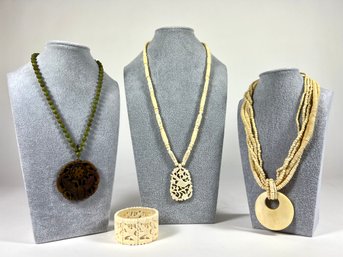 Grouping Of Carved Jewelry