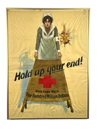 WW1 American Red Cross Poster 'Hold Up Your End!'