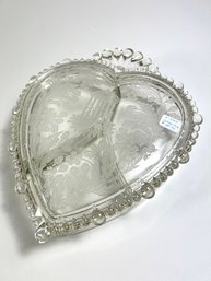 Antique Paden City Depression Glass - Heart Shaped Container