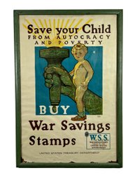 WW1 War Bonds Poster 'Save Your Child'