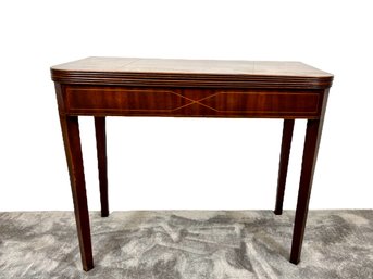 New England Federal Period Inlaid Card Table