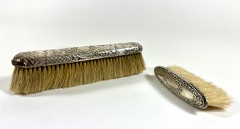 (2) 19th C. Sterling Silver Brushes