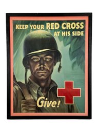 WWII American Red Cross War Poster 'Give!'