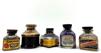 Grouping Of Antique Ink Bottles