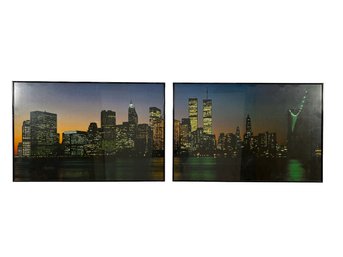 Framed Cityscape Diptych
