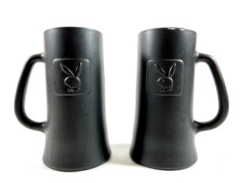 (2) Vintage Playboy Glass Mugs
