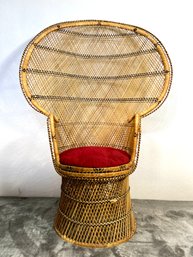 1970s Peacock Queen's Chair
