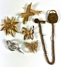 (6) Brooches/Hat Pins