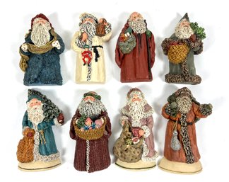 (8) Limited Edition June McKenna Santa Claus Figurines