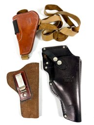 (3) Leather Pistol Holsters