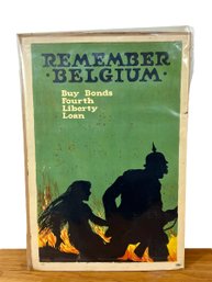 Original WW1 Liberty Loan Poster 'Remember Belgium'
