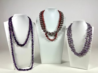 (6) Vintage Beaded Necklaces
