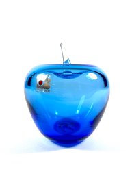 Vintage Blenko Art Glass Apple