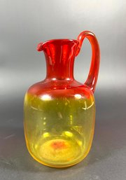 Mid-Century Amberina Art Glass Pitcher- By Wayne Husted For Blenko
