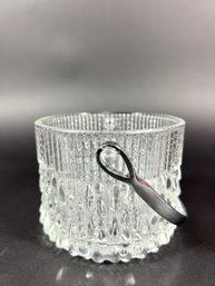 Vintage Tear Drop Glass Ice Bucket - Marked Teleflora - France