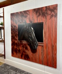 Large Tony Falcone Original Horse Oil Painting On Canvas