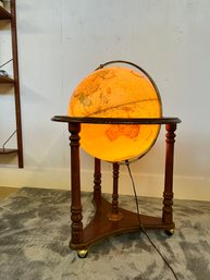 Vintage Illuminated World Globe