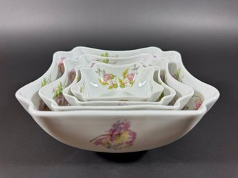 Italian Porcelain Nesting Bowls By Ancap