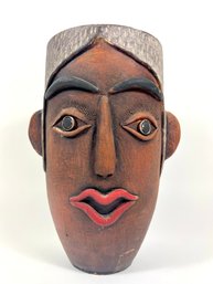 1960 Terracotta Pottery 'Face Planter'