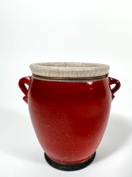 A Diminutive Oxblood Red Vase - Signed RHG